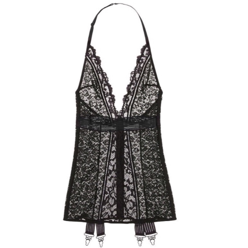 •Victoria’s Secret• Lace Halter with garter straps - Picture 2 of 2